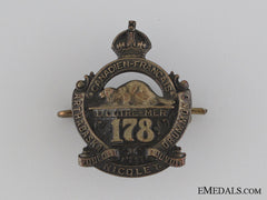 Canada, CEF. A WWI 178th Infantry Battalion Collar Tab