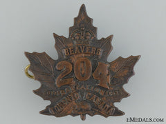 Wwi 204Th Infantry Battalion "Toronto Beavers" Cap Badge