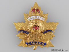 Wwi 205Th Hamilton Tiger Battalion Sweetheart Badge Cef