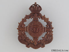 Wwi 57Th Infantry Battalion Cap Badge Cef