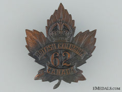 Wwi 62Nd Infantry Battalion Cap Badge