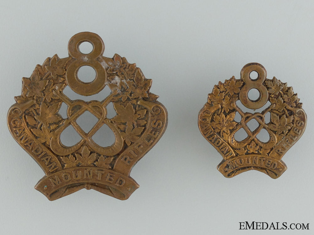 wwi8_th_mounted_rifle_battalion_cap_badge_and_collar_badge_wwi_8th_mounted__538cc8dc878ae