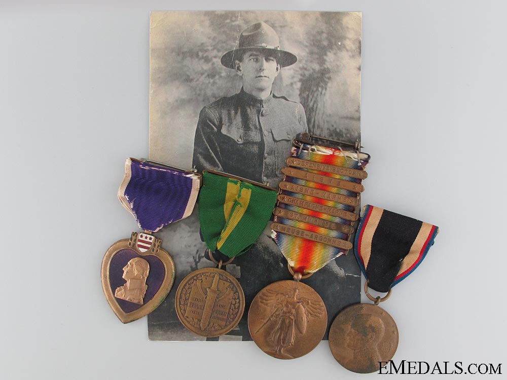 a_first_war_american_army_purple_heart_group_wwi_american_arm_53207eb2f1974