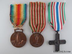 Wwi Italian Armed Forces Group Of Three
