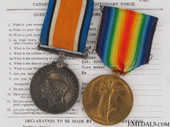 Wwi Pair To German-Canadian