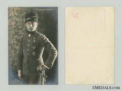 Wwi Turkish Pilot Buddecke Picture Postcard