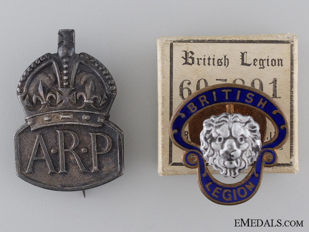 wwii_air_raid_precautionary(_arp)_service_and_british_legion_badges_wwii_air_raid_pr_53c3fbeb87e6e