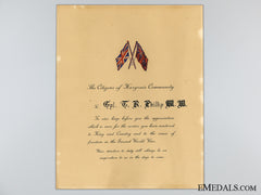 Wwii Manitoba Community Appreciation Document To Wwi Mm Recipient