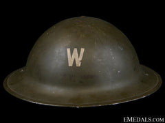 Wwii Mark I Air Raid Precautionary (Arp) Warden's Helmet
