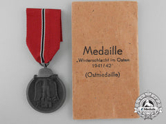 A German East Medal With Packet Of Issue By Julius Maurer Oberstein