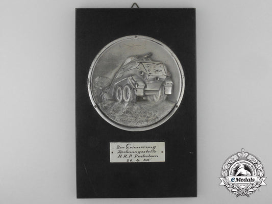 a1940_h.k.p._paderborn_armoured_car_award_plaque_x_382