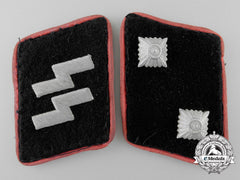 A Set Of Panzer Ss-Oberscharführer’s Collar Tabs