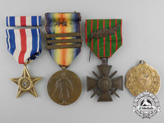 A First War American Silver Star Group To 1St Lieut. Hudson For Night Rescue Mission