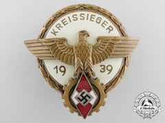Germany, Hj. A Victors Badge In The National Trade Competition Ii Model, Kreissiegers Badge 1939