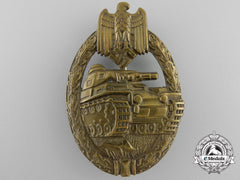 An Early Bronze Grade Tank Badge In Tombac