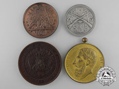 Four Belgian Shooting Medals & Awards