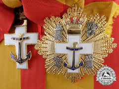 A Spanish Naval Merit Order; 4. Model (1875-1925) Grand Cross Set