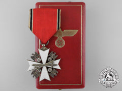 A Cased German Eagle Order; Third/Fifth Class Cross With Swords