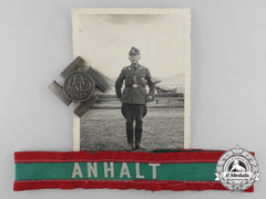 Germany, Rad. An Anhalt Labor Commemorative Badge With Cufftitle & Recipients Photo