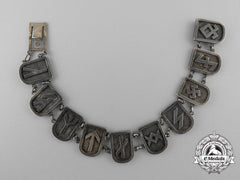 An Unusual German Runes Silver Bracelet