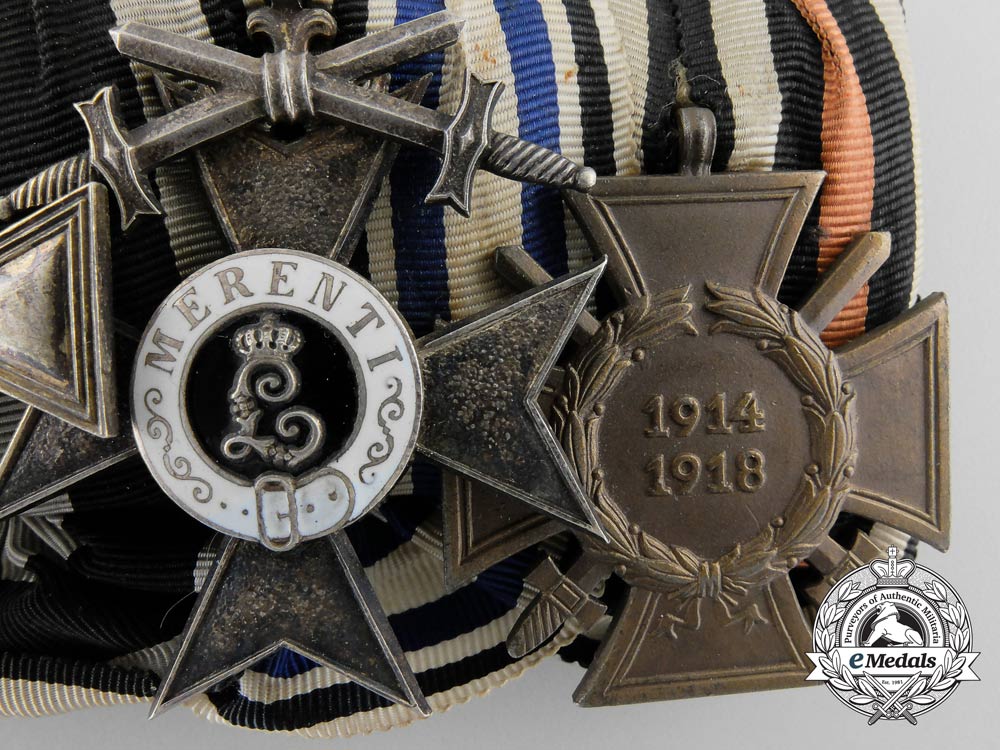 a_fine_first_war_prussian_medal_bar_with_golden_military_merit_cross_by_wagner,_berlin_y_748