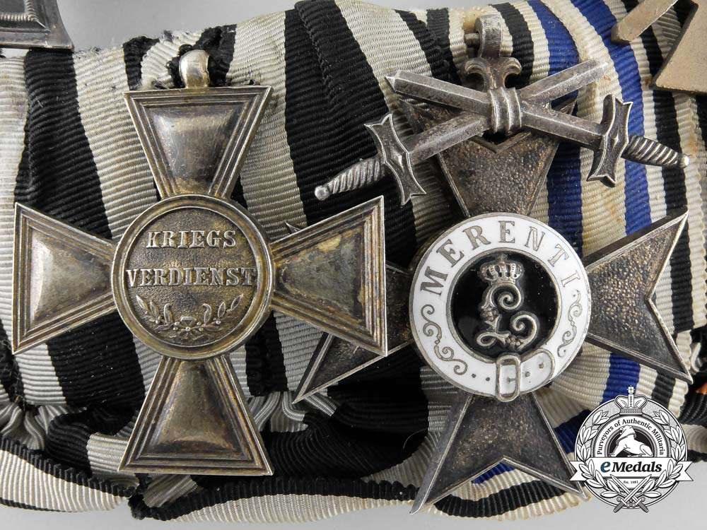 a_fine_first_war_prussian_medal_bar_with_golden_military_merit_cross_by_wagner,_berlin_y_749