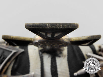 a_fine_first_war_prussian_medal_bar_with_golden_military_merit_cross_by_wagner,_berlin_y_756