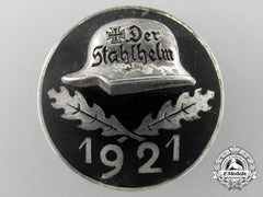 A 1921 Stahlhelm Membership Badge In Silver
