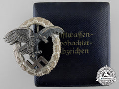 An Early Cased Luftwaffe Observers Badge By Assmann
