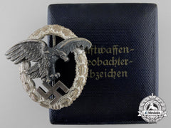 An Early Cased Luftwaffe Observers Badge By Assmann