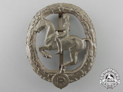 A Silver Grade German Horseman's Badge By L. Chr. Lauer Nürnberg-Berlin