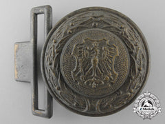 An East Prussia Fire Defence Service Officer's Belt Buckle; Published Example