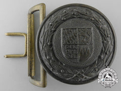 A Bavaria Fire Defence Service Officer's Belt Buckle By Overhoff & Cie; Published