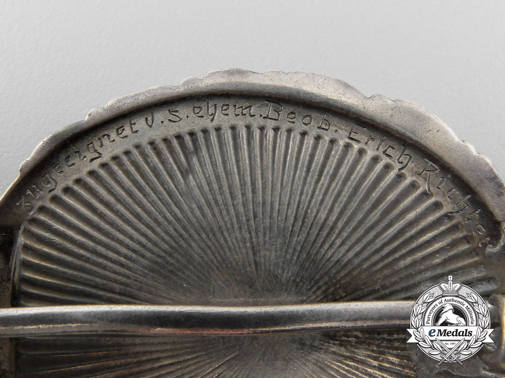 a_finely_engraved_first_war_prussian_pilot's_badge_to_erich_richten_who_was_downed_in_june1917_z_521