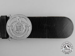 An Ss Officer's Belt With Buckle By Overhoff & Cie, Ludenscheid