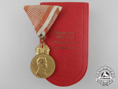 An Austrian Military Merit Medal With Case