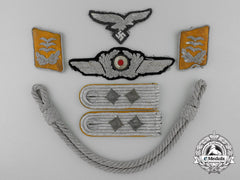 A Lot Of Officer’s Visor Cap & Tunic Insignia From The Estate Of Hauptmann Karl Danielsen, 11. Fallschirmjäger Regt. 5